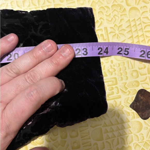 Vintage Black and Purple Sheer Graphic Buttoned Blouse with Notched Collar - Picture 9 of 10